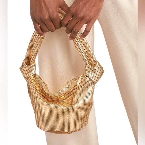 🌺🎉HP🎉🌺 NWT Cult Gaia Gia Bag Brushed Brass - Picture 5 of 16